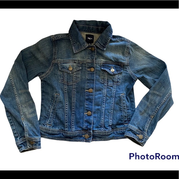 Gap Kids Medium Wash Denim Jacket Size XXL - Girls - Picture 1 of 7